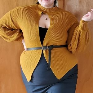 Versatile warm yellow sweater